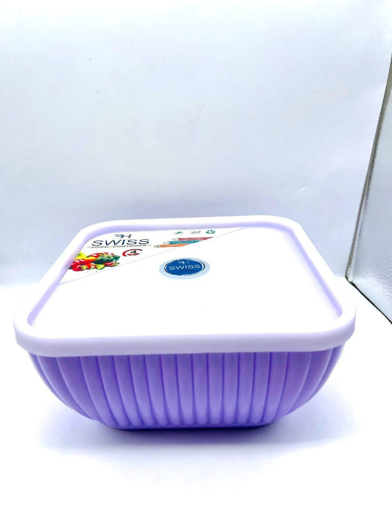 Food Storage Container, Pack Of 4(purple,white,and blue)