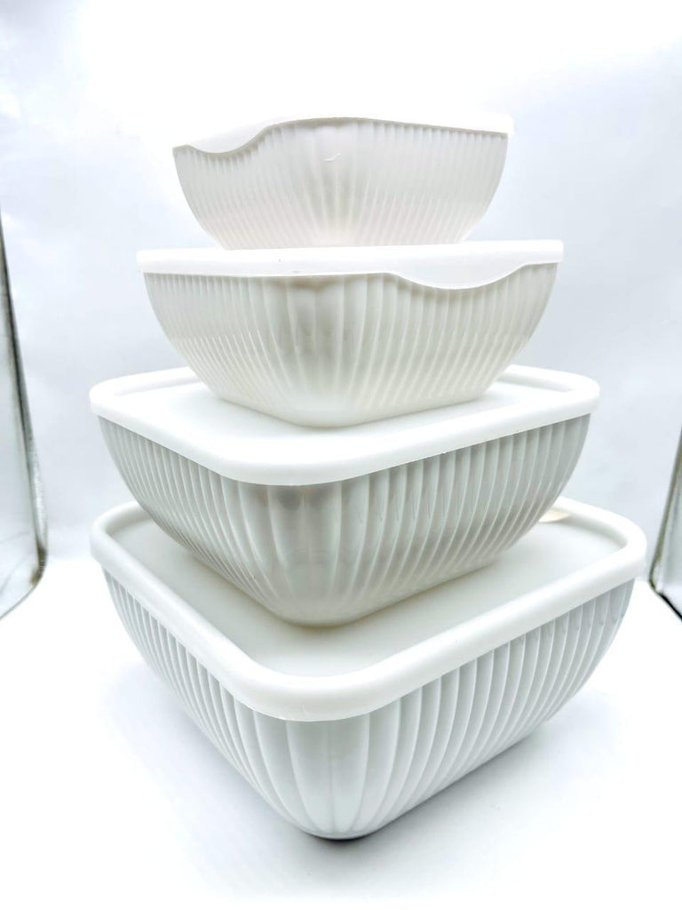 Food Storage Container, Pack Of 4(purple,white,and blue)