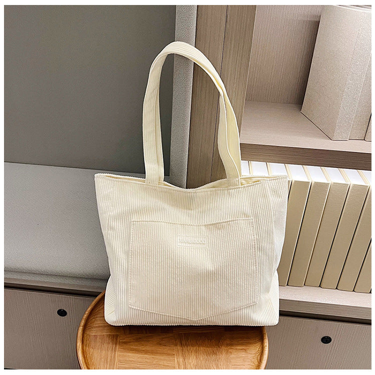 Mori Corduroy Messenger Bag for Students & Professionals