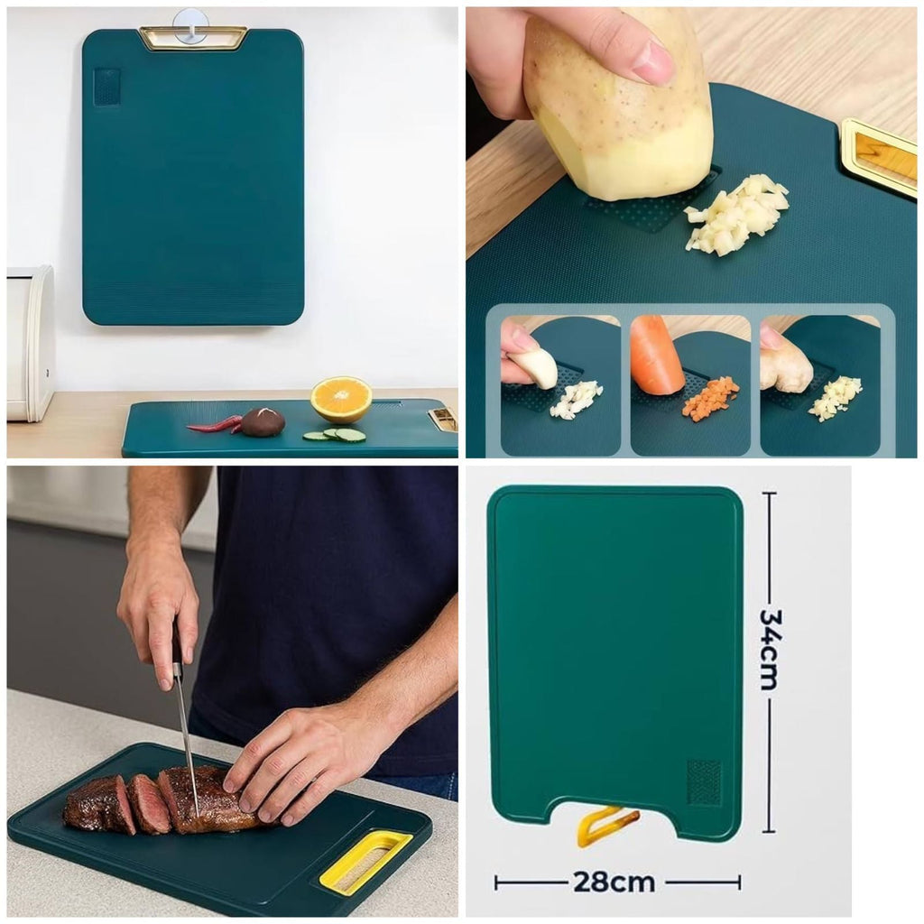 Chopping Board with Grater Non Slip Cutting Board for Vegetables Meat and Fruits