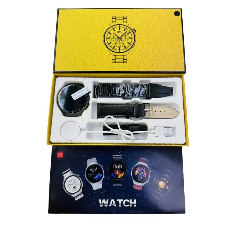 WATCH 4 PRO Round big smart watch dual strap Android Smartwatch Wearable Devices Smart Watch For Men
